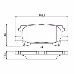 Set di pastiglie freno BOSCH 0 986 494 224, posteriore - Vista aggiuntiva 8
