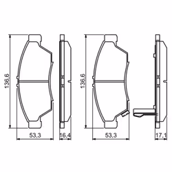 Set di pastiglie freno BOSCH 0 986 494 238, anteriore - Vista aggiuntiva 7