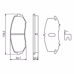 Set di pastiglie freno BOSCH 0 986 494 241, anteriore - Vista aggiuntiva 8