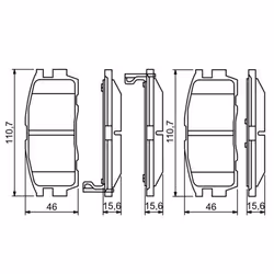 Set di pastiglie freno BOSCH 0 986 494 251, posteriore - Vista aggiuntiva 6