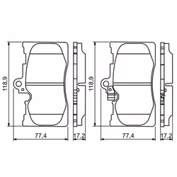 Set di pastiglie freno BOSCH 0 986 494 252, anteriore - Vista aggiuntiva 6