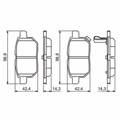 Set di pastiglie freno BOSCH 0 986 494 255, posteriore - Vista aggiuntiva 7