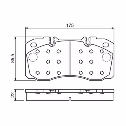 Set di pastiglie freno BOSCH 0 986 494 257 - Vista aggiuntiva 6
