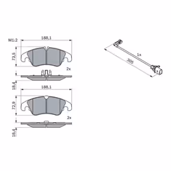 Set di pastiglie freno BOSCH 0 986 494 259, anteriore - Vista aggiuntiva 7