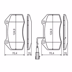 Set di pastiglie freno BOSCH 0 986 494 228, anteriore - Vista aggiuntiva 8