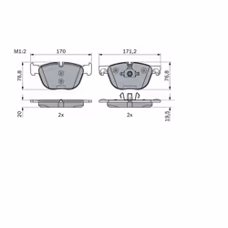 Set di pastiglie freno BOSCH 0 986 494 191, anteriore - Vista aggiuntiva 5
