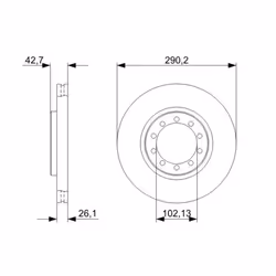 Disco freno BOSCH 0 986 479 342, 1 Pezzo - Vista aggiuntiva 5