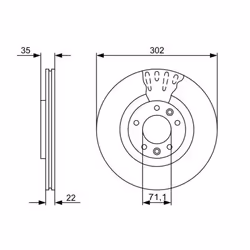 Disco freno BOSCH 0 986 479 500 posteriore, ventilato, 1 Pezzo