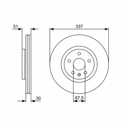 Disco freno BOSCH 0 986 479 545 anteriore, ventilato, altamente carbonizzato, 1 Pezzo - Vista aggiuntiva 7