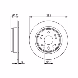 Disco freno BOSCH 0 986 479 505 posteriore, pieno, 1 Pezzo - Vista aggiuntiva 5