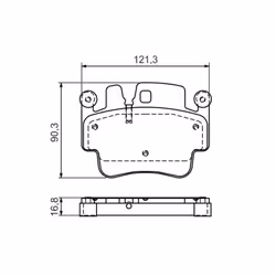Set di pastiglie freno BOSCH 0 986 494 281, anteriore, posteriore