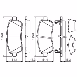 Set di pastiglie freno BOSCH 0 986 494 321, anteriore - Vista aggiuntiva 8