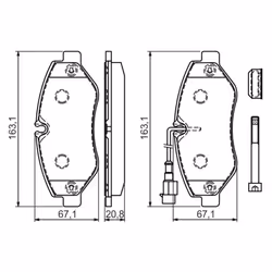 Set di pastiglie freno BOSCH 0 986 494 334, anteriore - Vista aggiuntiva 8