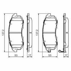 Set di pastiglie freno BOSCH 0 986 494 337, anteriore - Vista aggiuntiva 8
