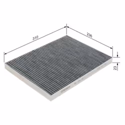 Filtro cabina BOSCH 1 987 432 497 - Vista aggiuntiva 5