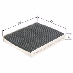Filtro cabina BOSCH 1 987 432 304 - Vista aggiuntiva 7