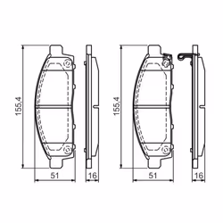 Set di pastiglie freno BOSCH 0 986 494 268, anteriore - Vista aggiuntiva 7