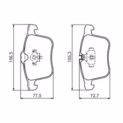 Set di pastiglie freno BOSCH 0 986 494 280, anteriore - Vista aggiuntiva 6