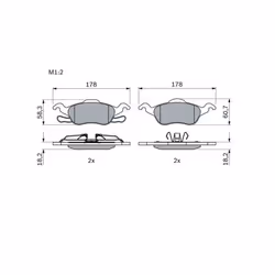 Set di pastiglie freno BOSCH 0 986 494 284, anteriore - Vista aggiuntiva 7