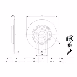 Disco freno BOSCH 0 986 479 382 posteriore, pieno, 1 Pezzo - Vista aggiuntiva 5