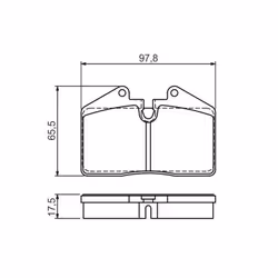 Set di pastiglie freno BOSCH 0 986 494 267, anteriore, posteriore - Vista aggiuntiva 6