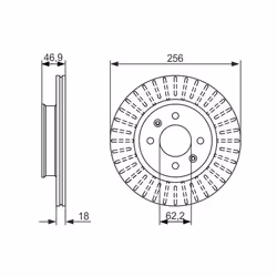 Disco freno BOSCH 0 986 479 577 anteriore, ventilato, 1 Pezzo - Vista aggiuntiva 6