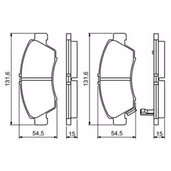 Set di pastiglie freno BOSCH 0 986 494 299, anteriore - Vista aggiuntiva 6