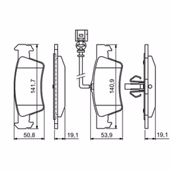 Set di pastiglie freno BOSCH 0 986 494 309, posteriore - Vista aggiuntiva 8