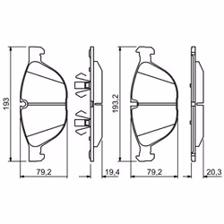 Set di pastiglie freno BOSCH 0 986 494 307, anteriore - Vista aggiuntiva 8