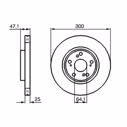 Disco freno BOSCH 0 986 479 227 anteriore, ventilato, 1 Pezzo - Vista aggiuntiva 6