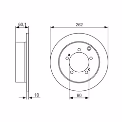 Disco freno BOSCH 0 986 479 603 posteriore, pieno, 1 Pezzo - Vista aggiuntiva 6