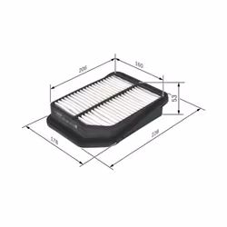 Filtro aria BOSCH F 026 400 125 - Vista aggiuntiva 7