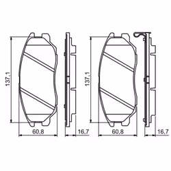 Set di pastiglie freno BOSCH 0 986 494 347, anteriore - Vista aggiuntiva 8