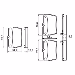 Set di pastiglie freno BOSCH 0 986 494 350, posteriore - Vista aggiuntiva 5