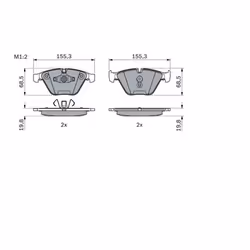 Set di pastiglie freno BOSCH 0 986 494 354, anteriore - Vista aggiuntiva 6