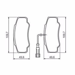 Set di pastiglie freno BOSCH 0 986 494 391, posteriore - Vista aggiuntiva 5