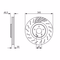 Disco freno BOSCH 0 986 479 651 anteriore, ventilato, altamente carbonizzato, 1 Pezzo - Vista aggiuntiva 5