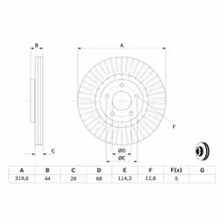 Disco freno BOSCH 0 986 479 679 anteriore, ventilato, 1 Pezzo - Vista aggiuntiva 7
