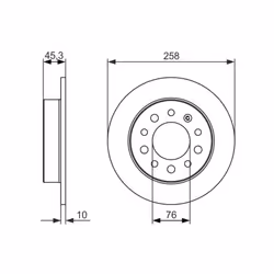 Disco freno BOSCH 0 986 479 697 posteriore, pieno, 1 Pezzo - Vista aggiuntiva 7