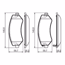 Set di pastiglie freno BOSCH 0 986 494 357, anteriore - Vista aggiuntiva 5