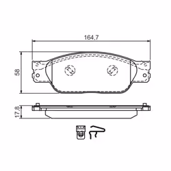 Set di pastiglie freno BOSCH 0 986 494 355, anteriore - Vista aggiuntiva 6