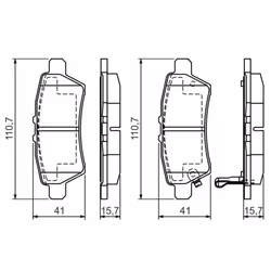 Set di pastiglie freno BOSCH 0 986 494 369, posteriore - Vista aggiuntiva 7