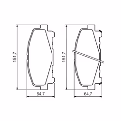 Set di pastiglie freno BOSCH 0 986 494 382, anteriore - Vista aggiuntiva 8