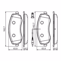 Set di pastiglie freno BOSCH 0 986 494 385, anteriore - Vista aggiuntiva 9
