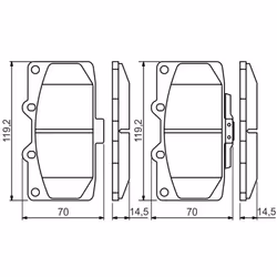 Set di pastiglie freno BOSCH 0 986 494 398, anteriore - Vista aggiuntiva 8