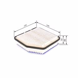 Filtro aria BOSCH F 026 400 176 - Vista aggiuntiva 7