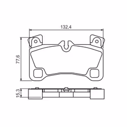 Set di pastiglie freno BOSCH 0 986 494 205, posteriore - Vista aggiuntiva 9