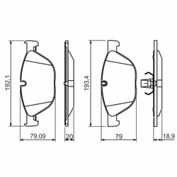 Set di pastiglie freno BOSCH 0 986 494 429, anteriore - Vista aggiuntiva 7