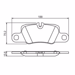 Set di pastiglie freno BOSCH 0 986 494 431, posteriore - Vista aggiuntiva 4