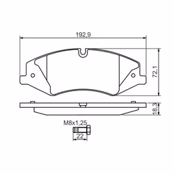 Set di pastiglie freno BOSCH 0 986 494 408, anteriore - Vista aggiuntiva 6